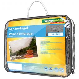 Windhager Sonnensegel ADRIA Quadrat granit 4