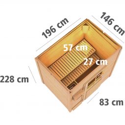 Karibu Saunahaus Jorgen Terragrau 8