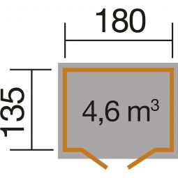 weka Gerätehaus 344 naturbelassen Geräteschuppen 4