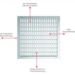 ACO Self Europoint Längstabrost Edelstahl 3