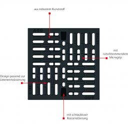 ACO Self XtraPoint Kunststoffrost für 3