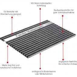 ACO Schuhabstreifermatte mit individuellem Schriftzug 5