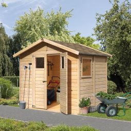 Karibu Gerätehaus Dalin naturbelassen Geräteschuppen 4