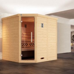 weka Designsauna Ecksauna KEMI Fichte 4