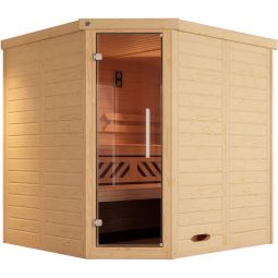 weka Designsauna Ecksauna KEMI Fichte 6