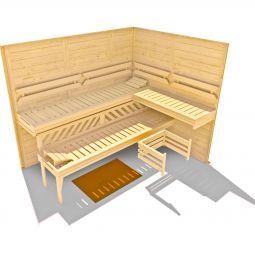 weka Sauna Elementsauna KEMI mit 4