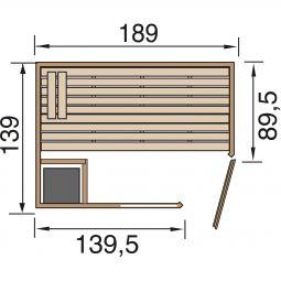 weka Sauna Ecksauna VALIDA Sparset 4