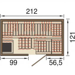 weka Kombikabine Infrarotkabine Sauna UPPSALA 5