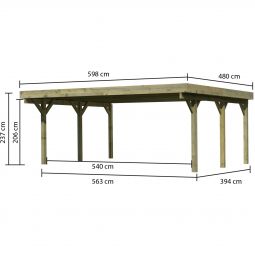 Karibu Doppelcarport Classic Unterstand 5