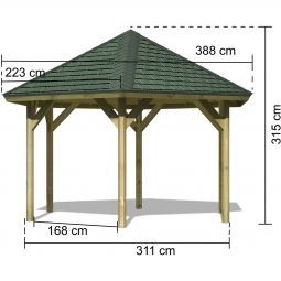 Karibu Pavillon Oslo Sparset Holzpavillon 5