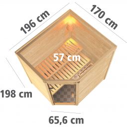 Karibu Woodfeeling Sauna Mia 3