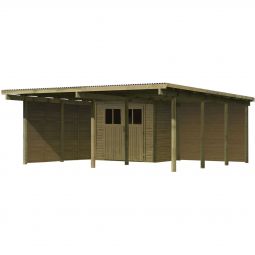 Karibu Doppelcarport ECO mit Abstellraum 3