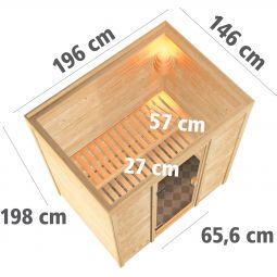 Karibu Woodfeeling Sauna Sonja 3