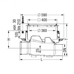 KESSEL Grundkörper-Reinigungsrohr Controlfix Unterflurinstallation befliesbar 4