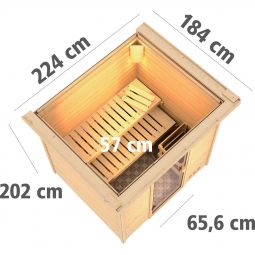 Karibu Woodfeeling Sauna Anja 4