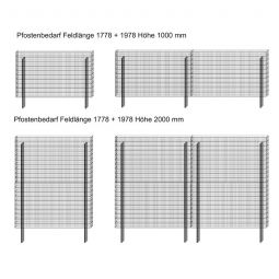 bellissa Gabionenzaun paravento Grundmodul 6