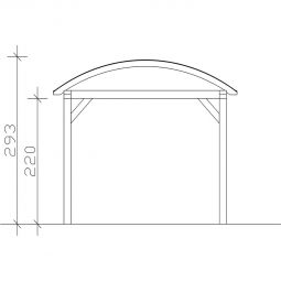 Skan Holz Einzelcarport Franken Eiche 5