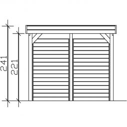 Skan Holz Einzelcarport Friesland mit 8