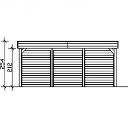 Skan Holz Doppelcarport Friesland mit 9