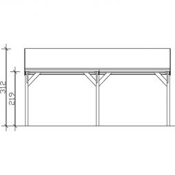 Skan Holz Doppelcarport Harz Imprägniert 12