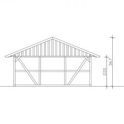 Skan Holz Doppelcarport Schwarzwald mit 11