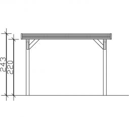 Skan Holz Einzelcarport Spessart Naturbelassen 5