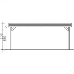 Skan Holz Doppelcarport Spessart Naturbelassen 4