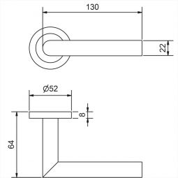 Griffwelt Wechselgarnitur Bari Edelstahl matt 3