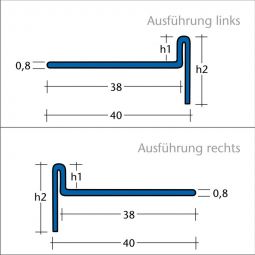 BLANKE Fliesenschiene Gefällekeil AQUA-KEIL Edelstahl 3