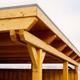 Skan Holz Einzelcarport Emsland Naturbelassen 6