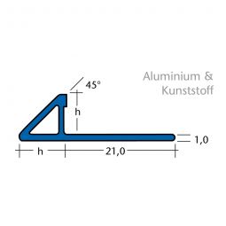 BLANKE Fliesenschiene Dreiecksprofil Aluminium silberfarben 3