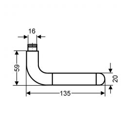 Karcher Türgriff-Garnitur Slimstyle E600A Edelstahl 3