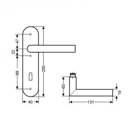 Karcher Langschild-Garnitur Rhodos EL28 Edelstahl 3