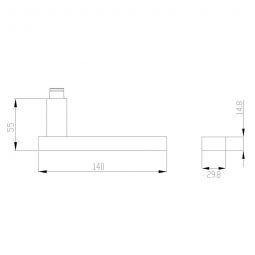 Karcher Türgriff-Garnitur Milano ER52Q Edelstahl 4