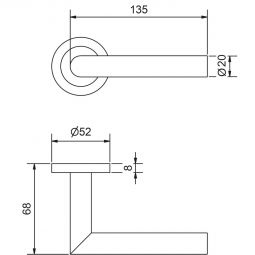 Griffwelt Wechselgarnitur Ferrara Edelstahl matt 3