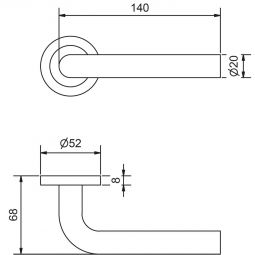 Griffwelt Wechselgarnitur Imola Edelstahl matt 3