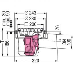 KESSEL Leichtflüssigkeitssperre 200x200 mm 3