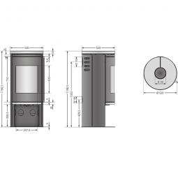 Justus Kaminofen Faro 2.0 mit 7