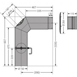 Justus Rohrset Standard für Kaminofen 3