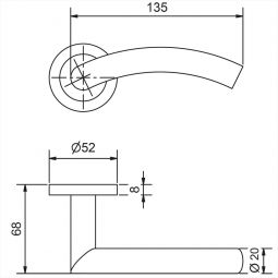 Griffwelt Wechselgarnitur Pisa Edelstahl matt 3