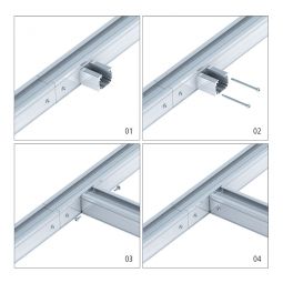 ferax Terrassenmeister Unterkonstruktion Alu-System Querverbinder 4