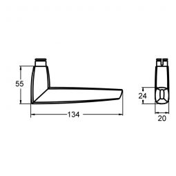 Karcher Türgriff-Garnitur Denver R230 Chrom-Chrom 4