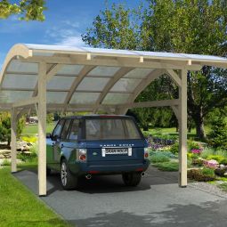 Skan Holz Einzelcarport Schwaben Naturbelassen 3