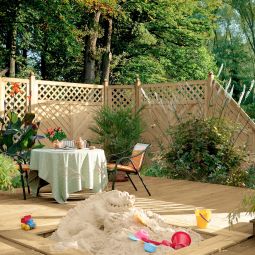 TraumGarten Sichtschutzzaun GADA Holz mit 6