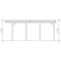 Skan Holz Einzelcarport Friesland Imprägniert 9