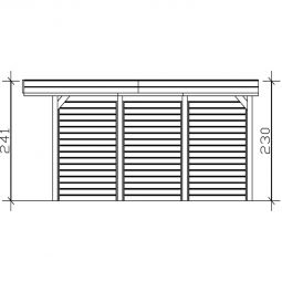 Skan Holz Einzelcarport Friesland mit 7