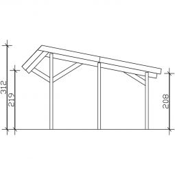 Skan Holz Doppelcarport Harz Imprägniert 11