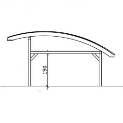 Skan Holz Einzelcarport Schwaben Naturbelassen 8