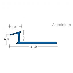 BLANKE Fliesenschiene Teppichübergangsprofil Aluminium silberfarben 3