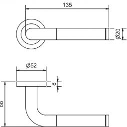 Griffwelt Wechselgarnitur Udine Edelstahl matt 3